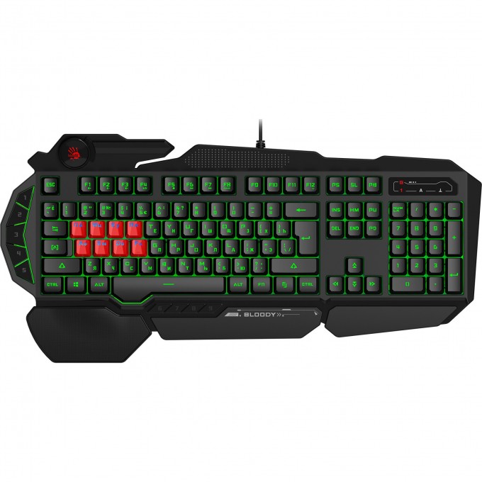 Клавиатура A4TECH BLOODY USB MULTIMEDIA FOR GAMER LED черная B318