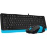 Клавиатура + мышь A4TECH BLOODY FSTYLER F1010 MULTIMEDIA USB черно-синие F1010 BLUE