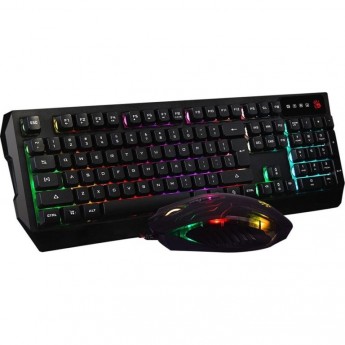 Клавиатура + мышь A4TECH BLOODY MULTIMEDIA Q1300 NEON + Q50 USB LED черная