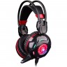 Наушники с микрофоном A4TECH BLOODY G300 2.2м мониторные оголовье черно-красные G300 BLACK+RED